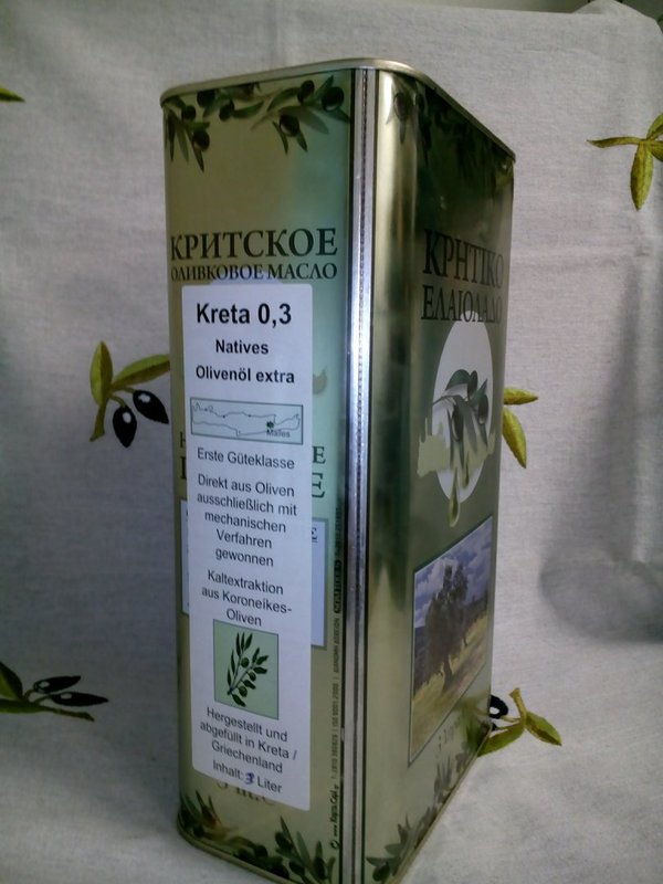 Kreta 0,3 olive oil  3 ltr tin